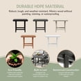 thumbnail image 4 of WestinTrends Ashore Outdoor HDPE 36" Square Patio Dining Table with Umbrella Hole, Gray, 4 of 13