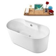 thumbnail image 4 of 59" Streamline N-2120-59FSWH-FM Freestanding Tub and Tray With Internal Drain, 4 of 8