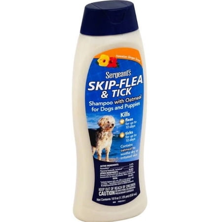 Sergeants Skip-Flea Flea and Tick Shampoo for Dogs Hawaiian Ginger Scent [Dog  Flea & Tick Shampoos] 18 oz