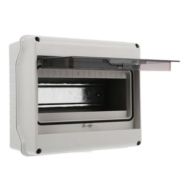Hemoton Waterproof Outdoor Electrical Panel Circuit Breaker Box For Home And Solar Use Weatherproof Din Rail Distribution Box For Rv And Temporary Power Outlets 8 Circuits