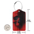 thumbnail image 4 of Honeii Minimalist Skull Red Print Leather Luggage Tag for Suitcases,ID Tags,Bag Tags for Luggage,Functional Travel Tag-4 PCS, 4 of 5