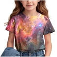 thumbnail image 2 of Boys Girls Shirts Short Sleeve 3d Print Graphic Colorful Summer Tee Shirts forKids, 2 of 5