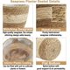 thumbnail image 3 of Cesta para macetero de pasto marino, 3 uds., cubierta tejida para maceta, macetas, cesta de almacenamiento, contenedores para plantas para decoración del hogar (Beige), 3 of 5