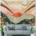 thumbnail image 4 of Creowell  Retro 70s 60s Groovy Tapestry Vintage Flowers Sun Rainbow Wall Tapestries, Aesthetic Sunrise Boho Wall Hanging Tapestry for Bedroom Classroom Home Room Wall Art Decor 50x40inch, 4 of 6
