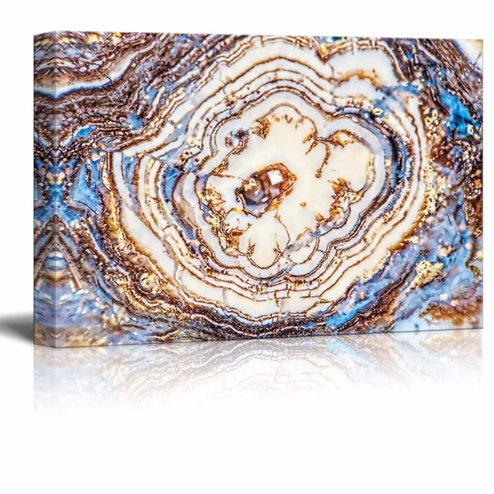 Canvas Wall Art wall26 Giclee Print Gallery Wrap Modern Home Decor Ready to Hang 12 x 18 Abstract Agate Slice Pattern