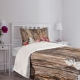 thumbnail image 3 of Ambesonne Winter Quilted Bedspread Set 2 Pcs, Traditional Xmas, Twin Size, Brown White Pink, 3 of 5