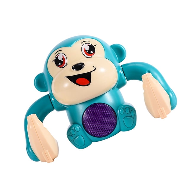 Vogacara Juguetes eléctricos interactivos para gatear, 1 Uds., Control de voz para bebés, mono pequeño rodante, juguete para caminar, cantar, juego Juguetes Educativos Numero 3 Vogacara FN003403-03