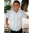 thumbnail image 3 of Gravity Threads Guayabera Shirt For Boys Cuban Short Sleeve Kids Shirts White Medium, 3 of 4