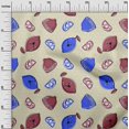 thumbnail image 3 of oneOone Polyester Spandex Maroon Fabric Asian Kawaii Craft Projects Decor Fabric Printed By The Yard 56 Inch Wide, 3 of 4