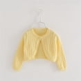 thumbnail image 2 of Coerni Toddler Girls Cardigan Sweater Bolero Shrug Baby Kids Long Sleeve Cropped Dress𝐲 Lace Button Jacket Hollow Tops, 2 of 4