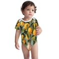 thumbnail image 2 of Gaeub Retro Warm Lemon Flower Print Infant Climbing Onesie,Toddler Outfit,Newborn Baby Bodysuit,Baby Boy Girl Clothes -3 Months, 2 of 6