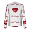 thumbnail image 5 of Pompotops T-Shirt Décontracté à Col Rond Manches Longues pour Hommes Imprimé 3D Saint-Valentin en Solde, 5 of 5