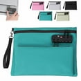 thumbnail image 2 of Document Bag Safe, Tyeign Travel Lock Bag Bag with Lock And Zipper Double Layer Anti Handbag with Combination Men & File Bags Letter Size File Bag for Men Files Pouch File Pouches Letter Size, 2 of 9