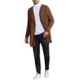 thumbnail image 2 of INSPIRE CHIC Cárdigan con Capucha de Cuello Chal para Hombre de Manga Larga Abierto M Marrón, 2 of 6