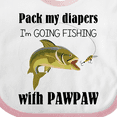 thumbnail image 4 of Inktastic Pack My Diapers I'm Going Fishing with Pawpaw Boys or Girls Baby Bib, 4 of 4