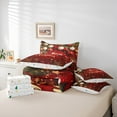 thumbnail image 6 of jejeloiu Merry Christmas Twin Bedding Sets 7-Piece,Red Xmas Balls Bedding Comforter Set,Happy New Year Sheet Sets For Girls,Super Cozy Room Decoration Reversible, 6 of 8