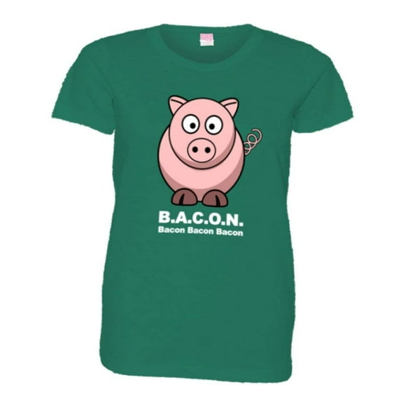 PleaseMeTees™ Womens Bacon Bacon Pig I Love Pork Meat HQ Tee