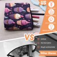 thumbnail image 3 of Makeup Bag Small Toilet Cosmetic Bags Travel Makeup Case Waterproof for Women Girls 6.7X9.45inches - Cupcakes With Berry Toppings on A Deep Purple Background, 3 of 7