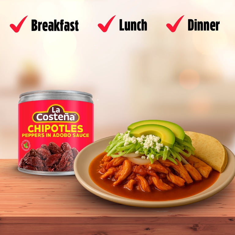 La Costena Chipotle Peppers in Adobo Sauce, 7 oz Can
