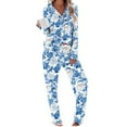thumbnail image 7 of FAWUUDO Women's 2 Piece Cotton Long Sleeve Pajamas Set Cute Print Top and Pants Pjs Loungewear Sleepwear Sets, 7 of 7