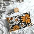 thumbnail image 5 of Yiaed Yellow White Daisy Pattern Print Brushed Microfiber Envelope Pillowcases, Standard,Envelope Closure Pillow Cases(No pillow core)-14"x20", 5 of 6