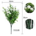 thumbnail image 2 of Nvzi 16 Bundles of Outdoor Artificial Flowers Anti-UV Anti-Fade Fake Boxwood Plastic Plants Green Shrubs Garden Porch Window Box Home Wedding Decoration - Indoor/Outdoor Use (Sunset Red), 2 of 4