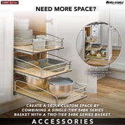 Rev-A-Shelf Solid Bottom Pull Out Base Cabinet Organizer, 54BK-15SC-1