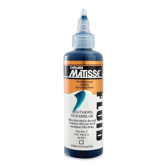 Matisse Fluid Acrylic - Southern Ocean Blue, 135 ml