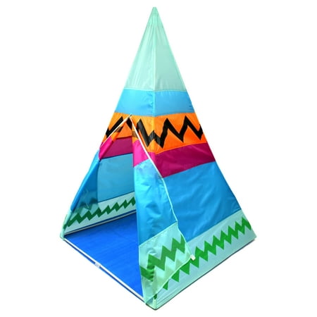 Old Wild West Children Kid Pretend Play Tent w/ Storage Bag, Colorful Fun Kids Hut Child House