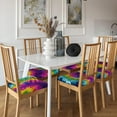 thumbnail image 3 of 6 Packs Removable Chair Seat Covers for Dining Room, Rainbow Tie Dye Stretchable Office Kitchen Chair Slipcovers Cushion Protector Colorful Furniture Decor, 16.9x16.9 Inches, 3 of 6