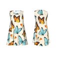 thumbnail image 7 of Lsque Butterflies Pattern Summer Dresses for Women – Sleeveless T-Shirt Swing Sundress, Perfect for the Beach and Casual Days, 7 of 7