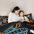 thumbnail image 4 of Manfei Basketball Lovers 7-Piece Bedding Comforter Set,Ball Sport Game King Bedding Sets,Blue Orange Black Bed Sheets For Men Women,Breathable Home Decor Reversible, 4 of 8