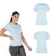 thumbnail image 2 of Playera Peso Completo para Dama, Color Azul Claro, 100% Algodón, 2 of 3