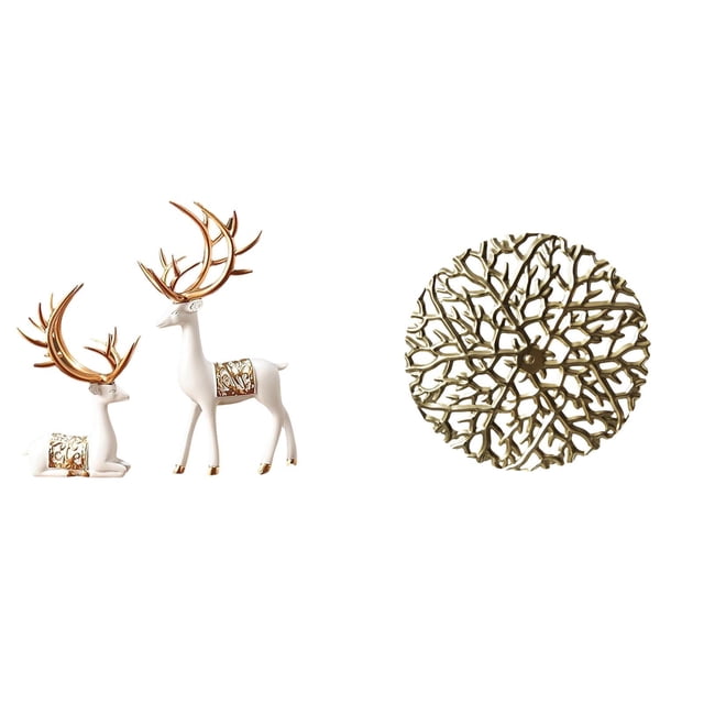 Escultura De Reno Europea, Artesanía Coleccionable De Metal, Arte De Pared Rústico, Estatua De Hierro Forjado, Placa Colgante 3D, Decoración Para Oficina Y Sala De Estar.