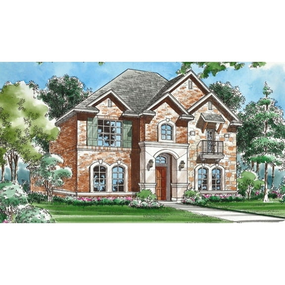 015-844: Luxury Narrow lot 3 Bed, 3 Bath Luxury Home Plan, 3686 Sq Ft: Full Blueprints with License to Build by Home Plan Marketplace - Lesuto