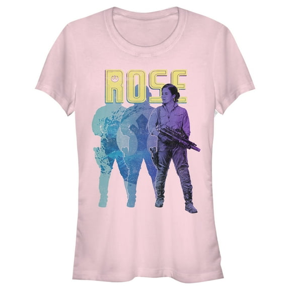 Junior's Star Wars: The Rise of Skywalker Rose Silhouette Graphic Tee Light Pink Large