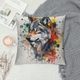 thumbnail image 2 of Orinice Wolf Graphic Decorative Throw Pillow Cover for Home Couch Living Room Bed Sofa, Car, Bedroom - Year-Round Use - 1PC 20x20in, 2 of 5