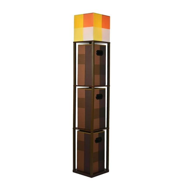 Lámpara de pie y unidad de almacenamiento Minecraft Brownstone Torch