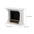 thumbnail image 4 of HEALEEP Mini House Wood Fireplace for Decor with White Color and Craftsmanship Details 4.5 x 3.2 x 2.8 Inches, 4 of 8