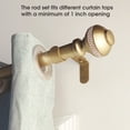 thumbnail image 2 of SKYPLUS LIVING 1-1/8 inch Single Window Curtain Rod with Rhinestone Finials Set, 72-144 in,Gold, 2 of 7