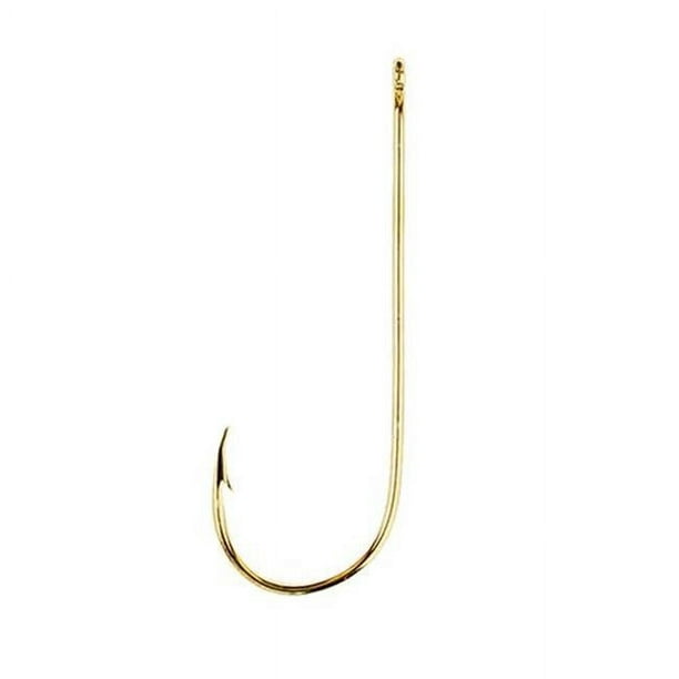 Eagle Claw 202A-8 Aberdeen Light Wire Non-Offset Hook, Gold - Size 8 