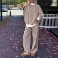thumbnail image 5 of Women Oversized Mockneck Sweatshirt Striped Mock Neck Long Sleeve Pullover Shirt Fall Winter Lounge Tops M, 5 of 5