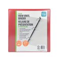 thumbnail image 1 of Pen + Gear 1.5" Deluxe View Vinyl Binder, O-Ring, RED, 1 of 4