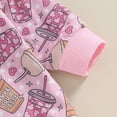thumbnail image 4 of YWDJ Valentines Baby Girls Pajamas Valentines Day Infant Baby Girl Long Sleeve Bodysuit Sweatshirt Leotard Oversized Shirt 3-18 Months Pink 18 Months, 4 of 8