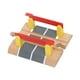thumbnail image 3 of Accesorio de tren de juguete de madera, piezas de carretera y ferrocarril, coordinación mano-ojo, juego de construcción de trenes creativos para niños Cruce de doble barra, 3 of 9