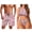 B-Pink Camo Hunting, variant on Tropical Flowers Hawaiian Couple Swimsuits Matching Sets Women 2 Piece Bikini Set High Waisted Halter Bathing Suits and Men's Swim Trunks Beach Shorts