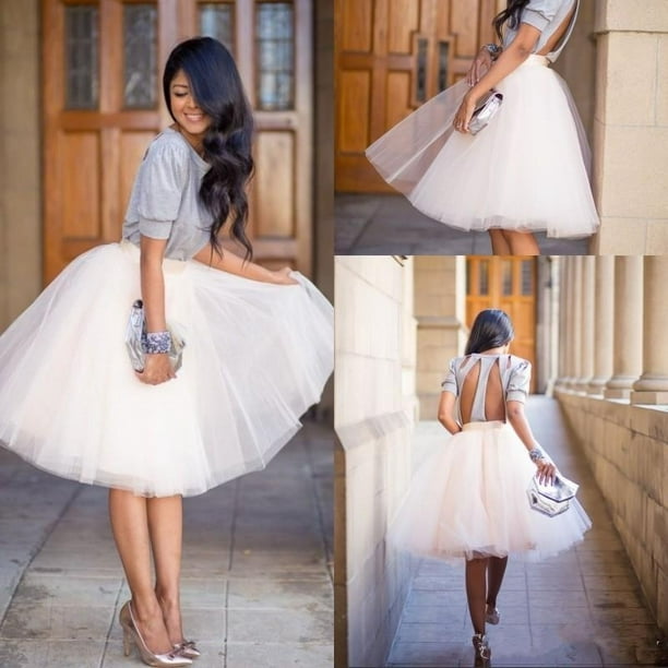 Womens Girls Princess Ballet Tulle Tutu Skirt Wedding Prom Rockabilly Mini  Dress