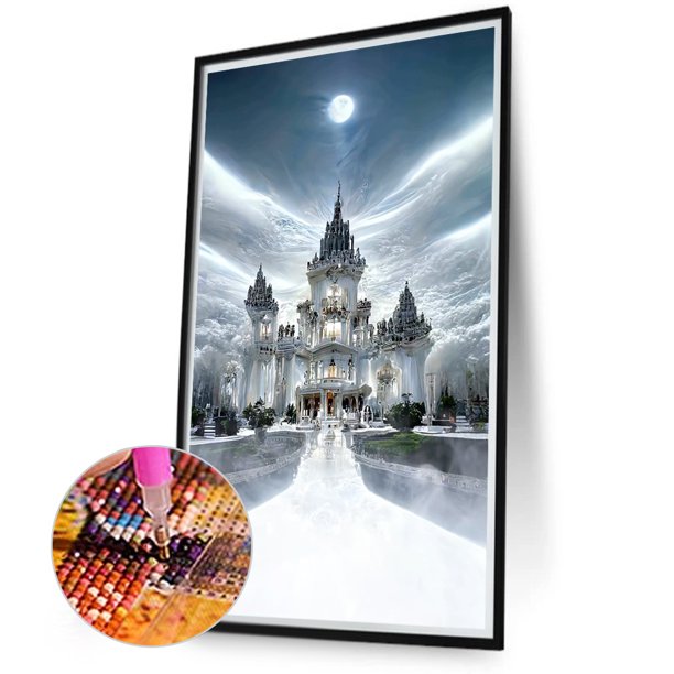 Cuadros Decorativos Dream White Palazzo 5D Kits de pintura de diamantes DIY Full Square Drill Art (0406) Tmvgtek embutido en tela