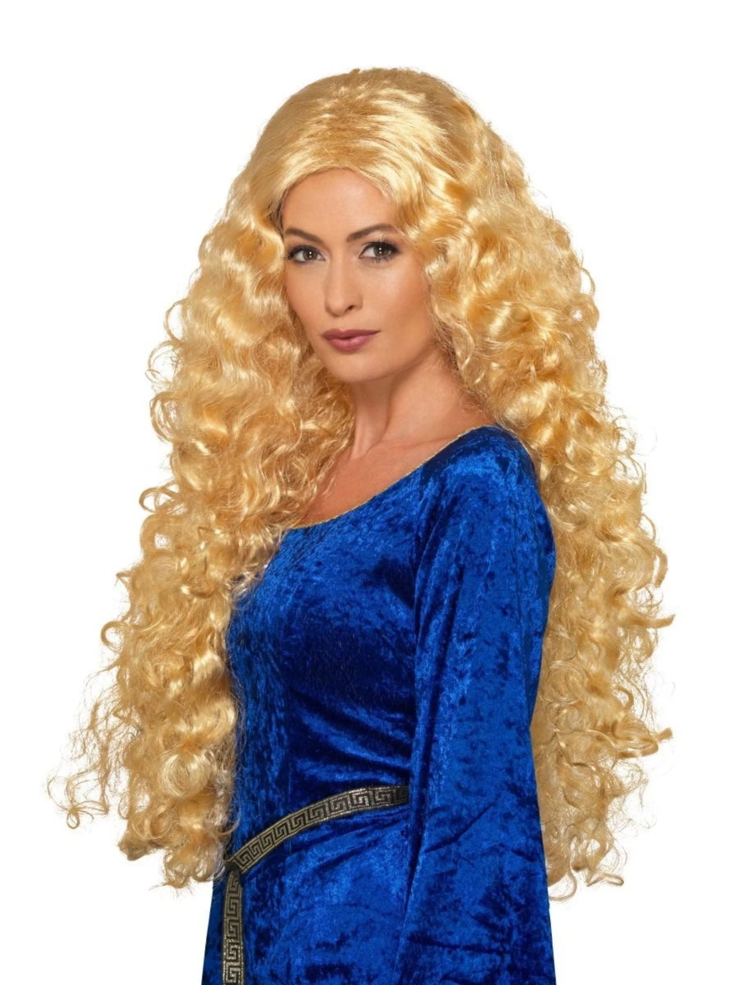 26" Blonde Medieval Warrior Queen Extra Long Women Adult Wig Costume