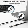 thumbnail image 4 of USB MIDI Cable No Driver MIDI Interface, EBXYA Type-C to USB-A 1.5M with 5-Pin DIN for Keyboard Recording, DAW Music Production & Studio Setup, 4 of 6